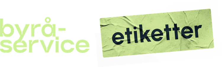 Byråservice etiketter